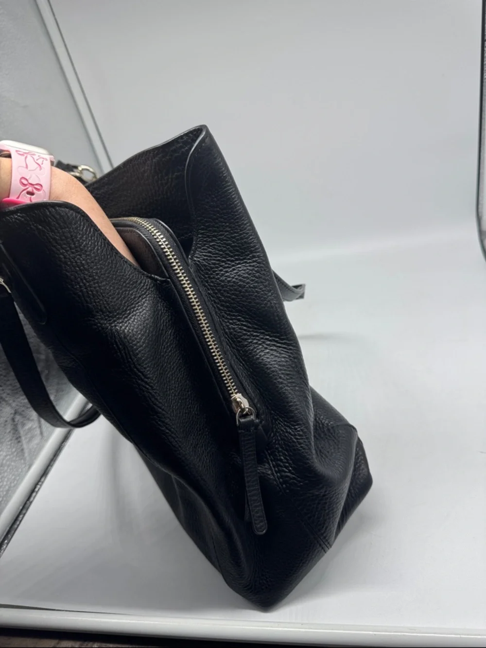 Kate Spade Jackson Medium‎ Triple Compartment Shoulder Bag Black Leather